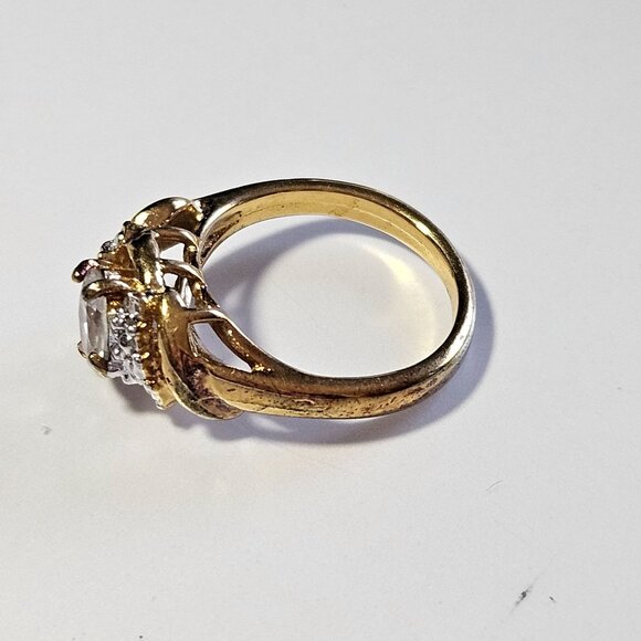 *Sale* Uncas 14k HGE rhinestone ring - Picture 10 of 13